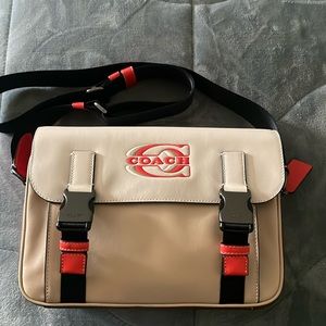 Men’s Coach Track Cross Body Bag. Beige/Brown